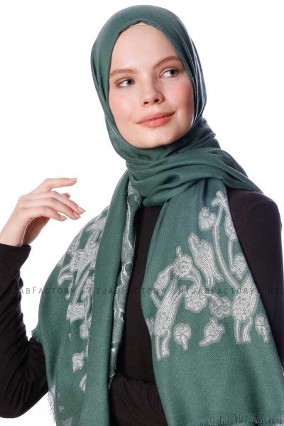 Roshan - Mørkegrøn Hijab - Özsoy