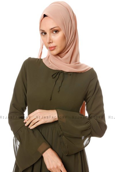 Samiya - Khaki Chiffon Kjole - Burun
