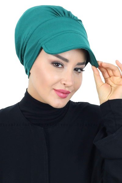 Sandra - Mørkegrøn Bomull Turban - Ayse Turban