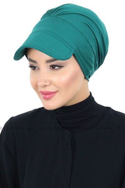 Sandra - Mørkegrøn Bomull Turban - Ayse Turban