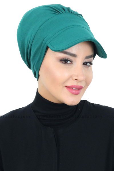 Sandra - Mørkegrøn Bomull Turban - Ayse Turban