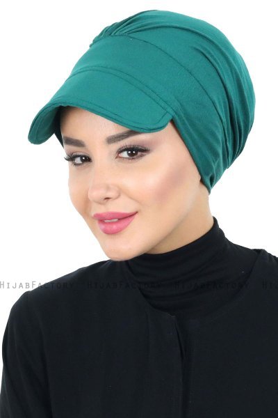 Sandra - Mørkegrøn Bomull Turban - Ayse Turban
