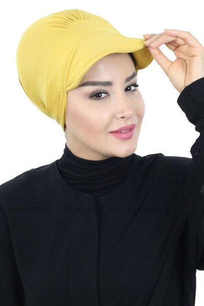 Sandra - Sennepsgul Bomuld Turban - Ayse Turban