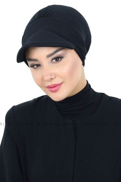 Sandra - Sort Bomuld Turban - Ayse Turban