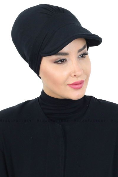 Sandra - Sort Bomuld Turban - Ayse Turban