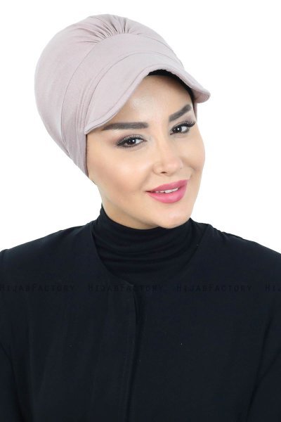Sandra - Taupe Bomuld Turban - Ayse Turban