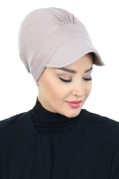 Sandra - Taupe Bomuld Turban - Ayse Turban