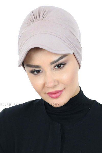 Sandra - Taupe Bomuld Turban - Ayse Turban