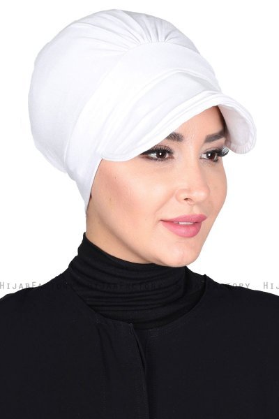 Sandra - Hvid Bomuld Turban - Ayse Turban