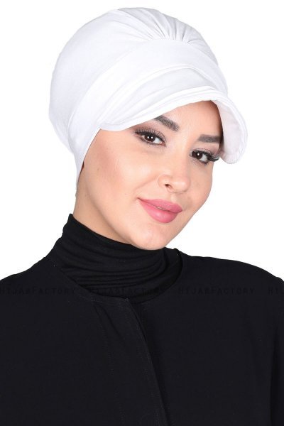Sandra - Hvid Bomuld Turban - Ayse Turban