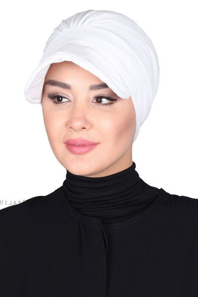 Sandra - Hvid Bomuld Turban - Ayse Turban