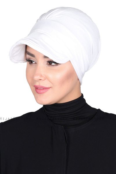 Sandra - Hvid Bomuld Turban - Ayse Turban