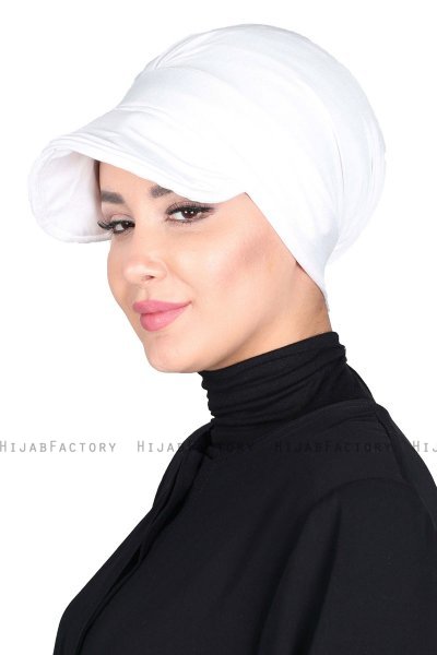 Sandra - Hvid Bomuld Turban - Ayse Turban