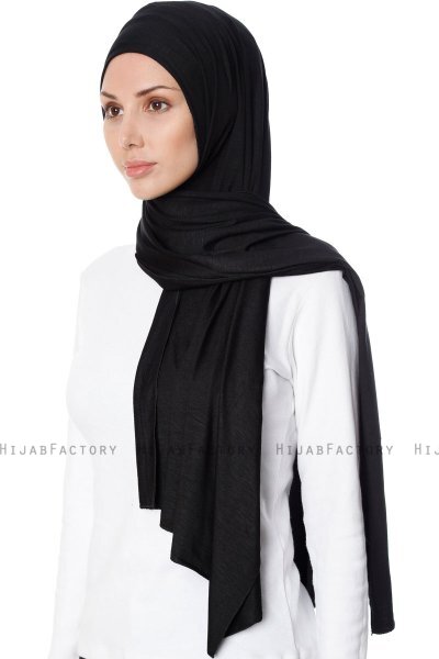 Seda - Sort Jersey Hijab - Ecardin