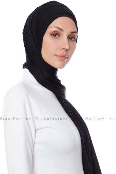 Seda - Sort Jersey Hijab - Ecardin
