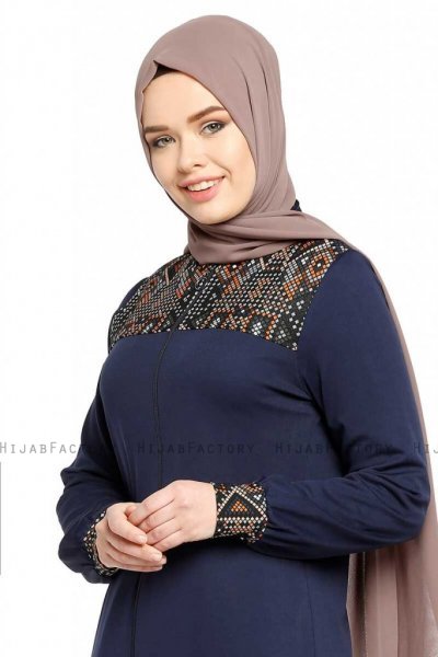 Selda - Marine Blå Abaya - Miss Cazibe