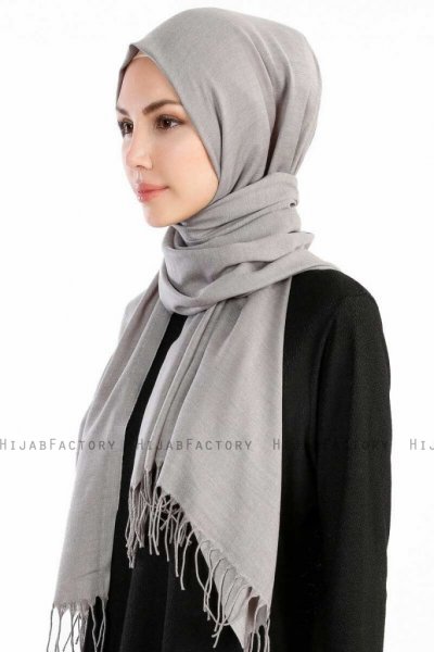Selin Ljusgrå Pashmina Hijab Sjal Özsoy 160291-2