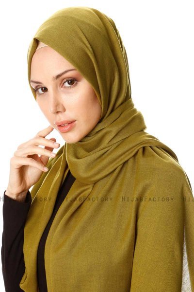 Selin - Olivenegrøn Pashmina Hijab - Özsoy