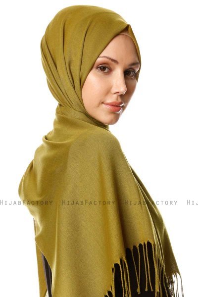 Selin - Olivenegrøn Pashmina Hijab - Özsoy