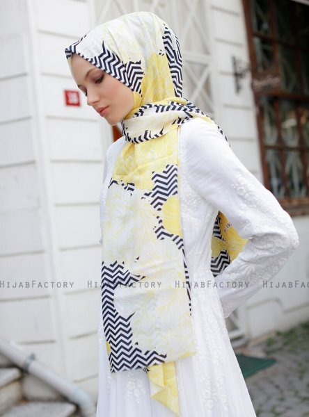 Yumna - Gul Mønstrede Hijab