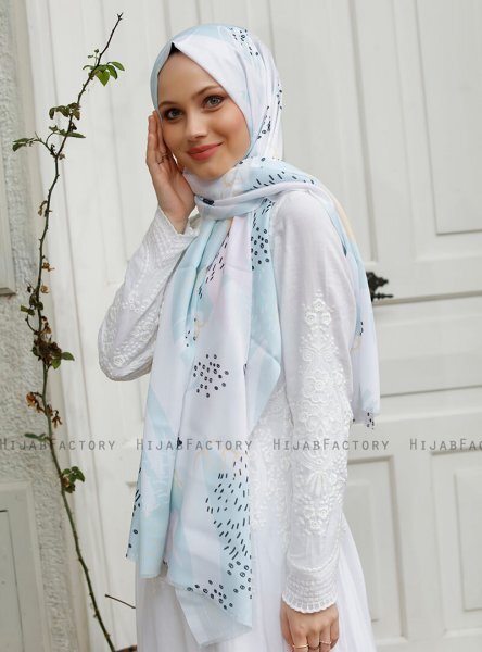 Yumna - Grøn Mønstrede Hijab