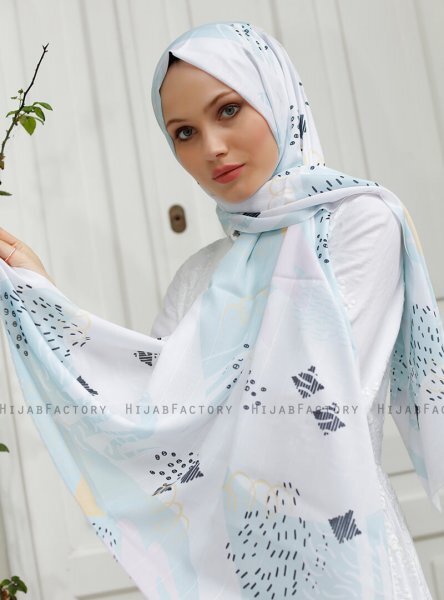 Yumna - Grøn Mønstrede Hijab
