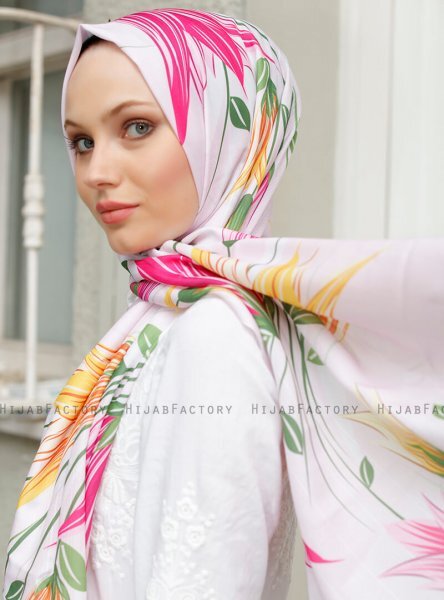 Yumna - Gammelrosa Mønstrede Hijab