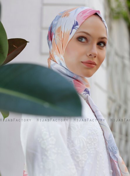 Yumna - Mørkrosa Mønstrede Hijab