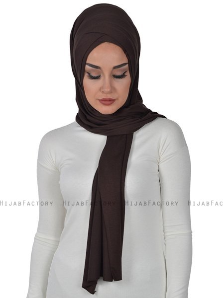 Sofia - Brun Praktisk Bumuld Hijab