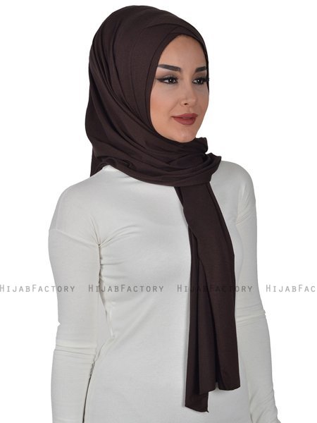 Sofia - Brun Praktisk Bumuld Hijab