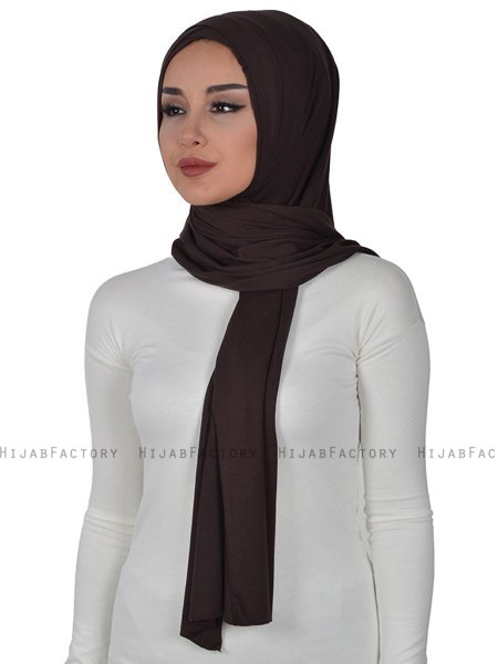 Sofia - Brun Praktisk Bumuld Hijab