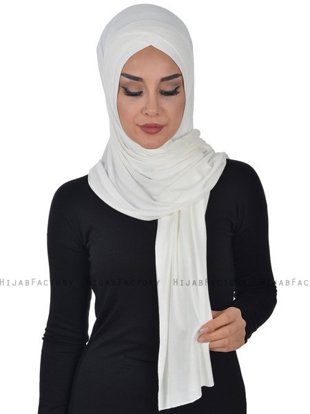 Sofia - Creme Praktisk Bumuld Hijab