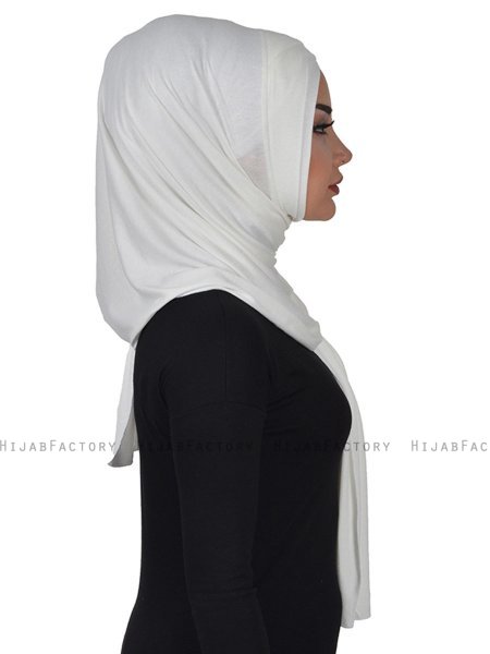 Sofia - Creme Praktisk Bumuld Hijab
