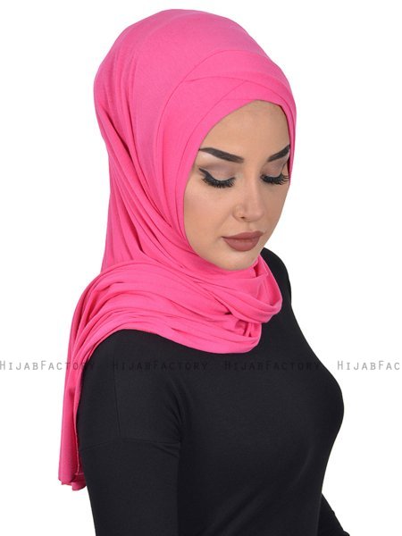 Sofia - Fuchsia Praktisk Bumuld Hijab