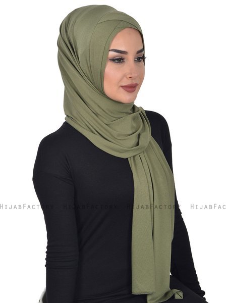 Sofia - Khaki Praktisk Bumuld Hijab