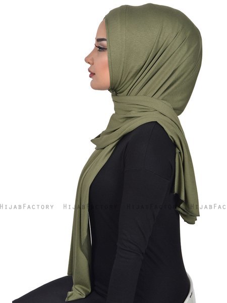 Sofia - Khaki Praktisk Bumuld Hijab