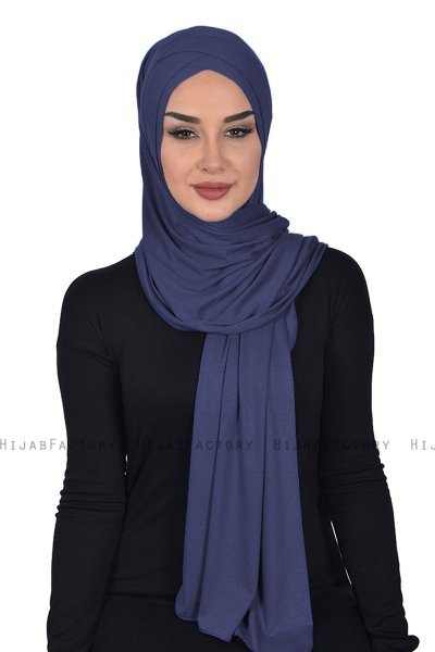 Sofia - Marine Blå Praktisk Bumuld Hijab