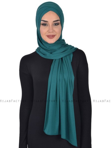 Sofia - Mørkegrøn Praktisk Bumuld Hijab