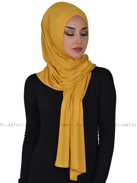 Sofia - Sennepsgul Praktisk Bumuld Hijab