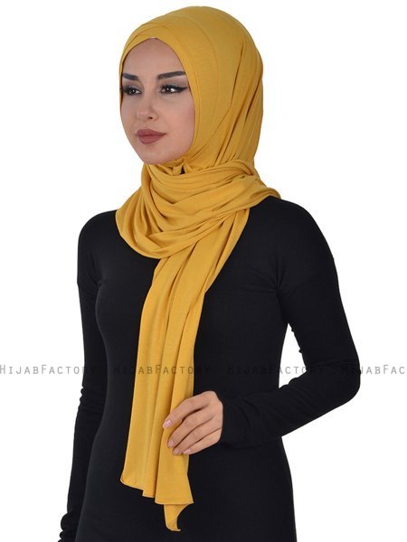 Sofia - Sennepsgul Praktisk Bumuld Hijab