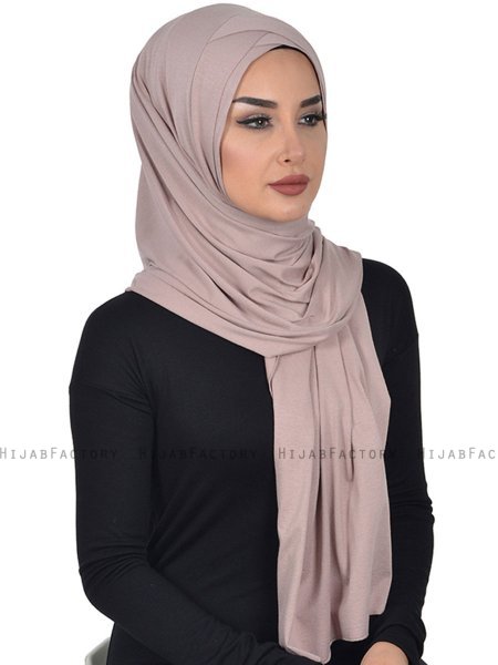 Sofia - Taupe Praktisk Bumuld Hijab