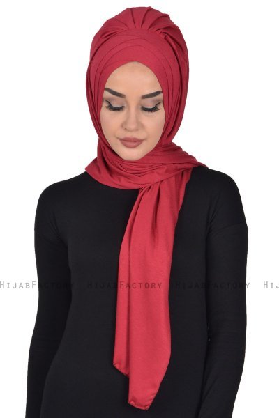 Tamara - Bordeaux Praktisk Bumuld Hijab