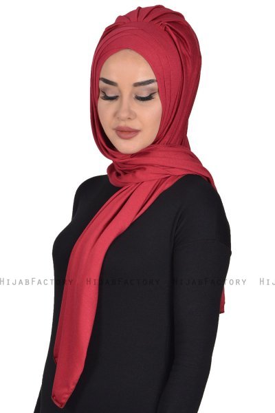 Tamara - Bordeaux Praktisk Bumuld Hijab