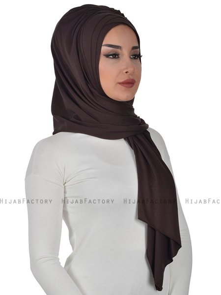 Tamara - Brun Praktisk Bumuld Hijab