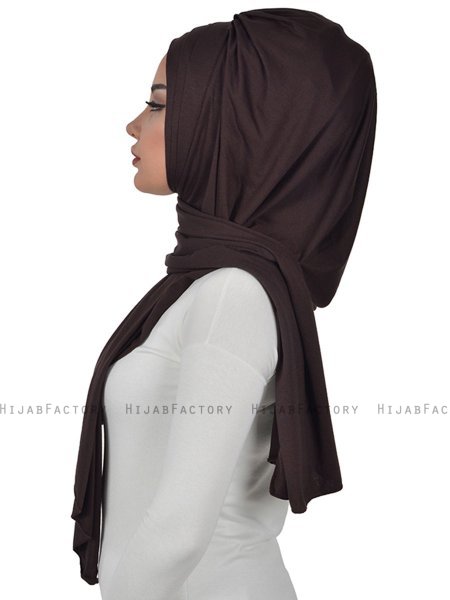Tamara - Brun Praktisk Bumuld Hijab