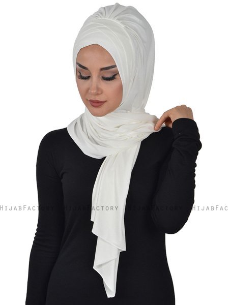 Tamara - Creme Praktisk Bumuld Hijab
