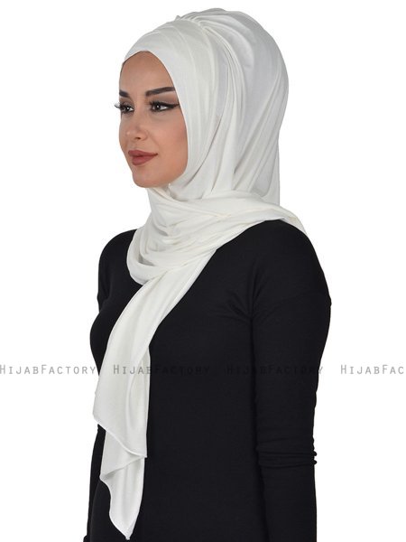 Tamara - Creme Praktisk Bumuld Hijab