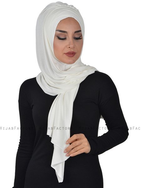Tamara - Creme Praktisk Bumuld Hijab