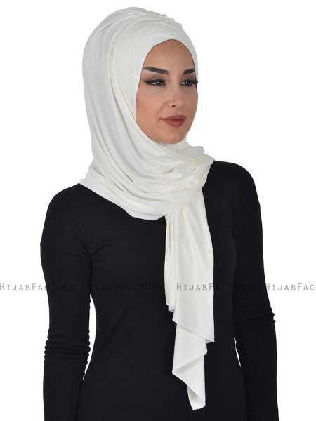 Tamara - Creme Praktisk Bumuld Hijab