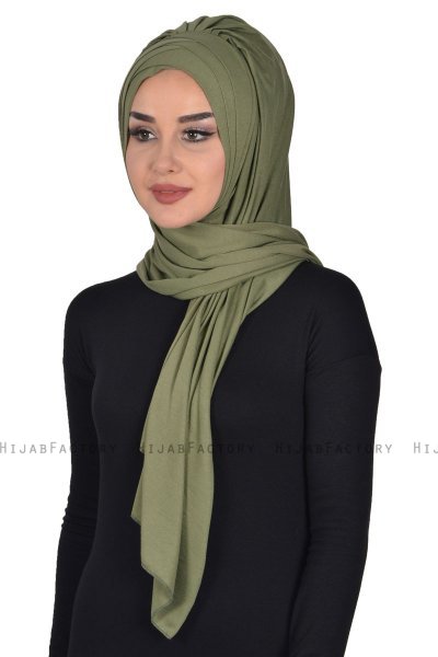 Tamara - Khaki Praktisk Bumuld Hijab